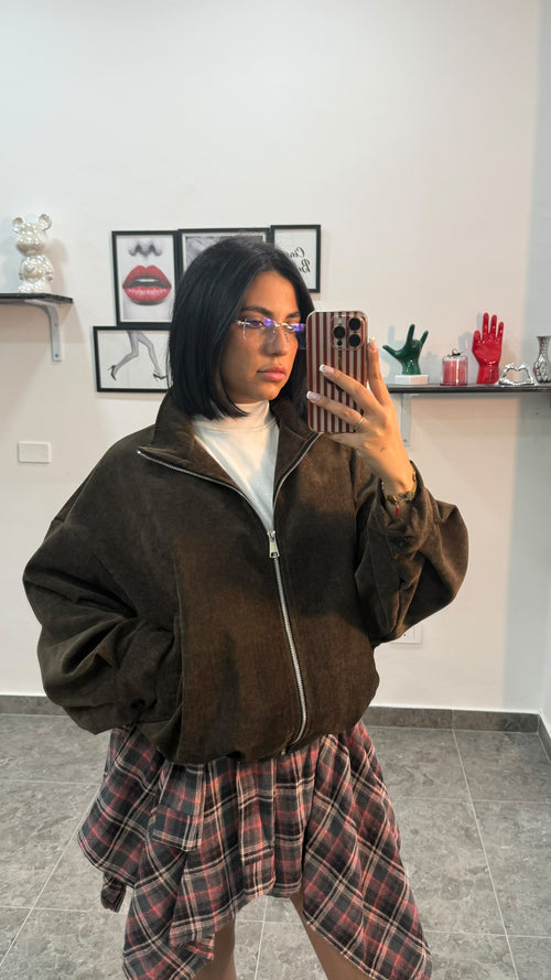 Bomber velluto puntinato