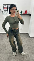 Jeans balloon sabbia
