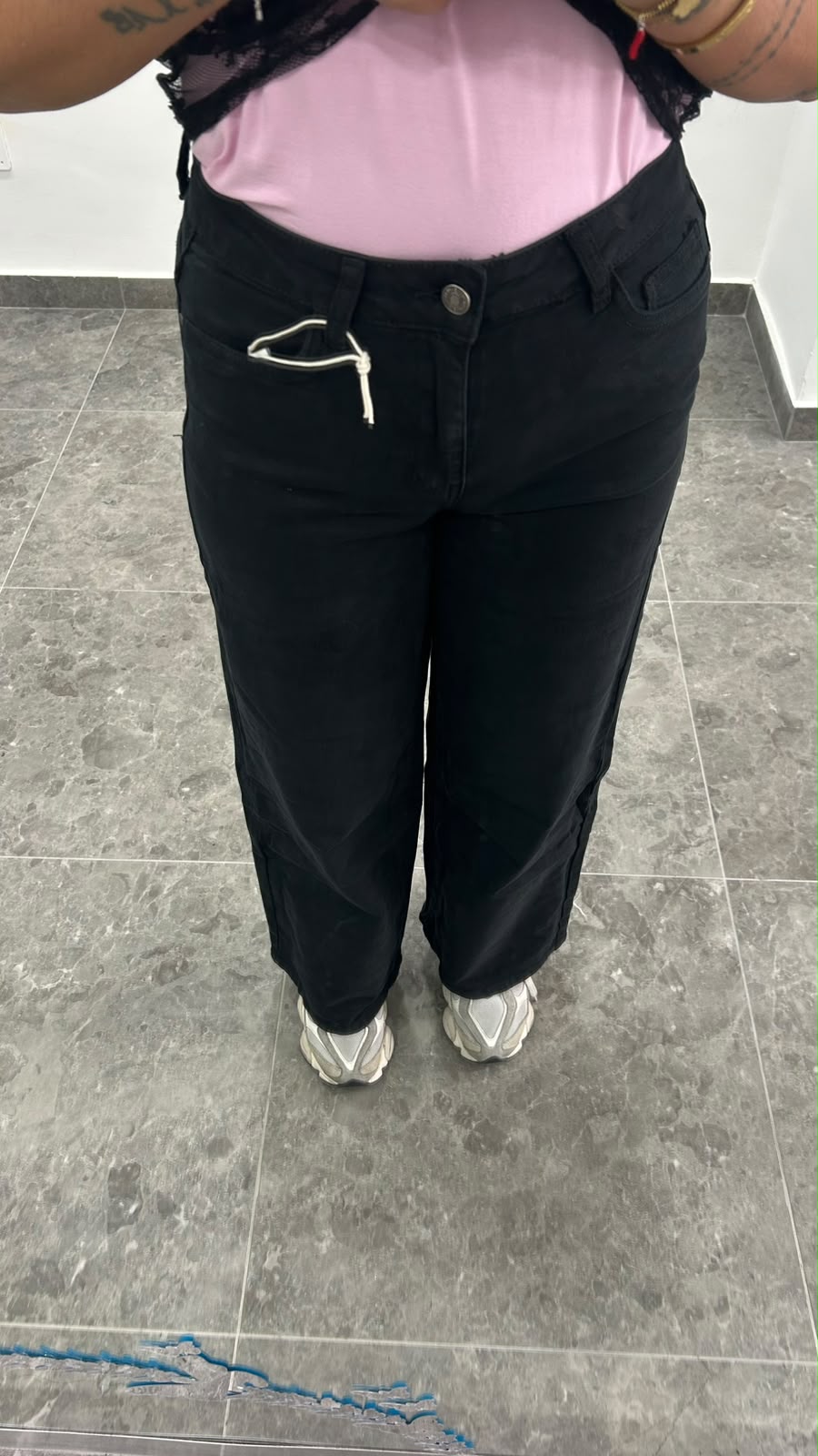 Jeans palazzo nero