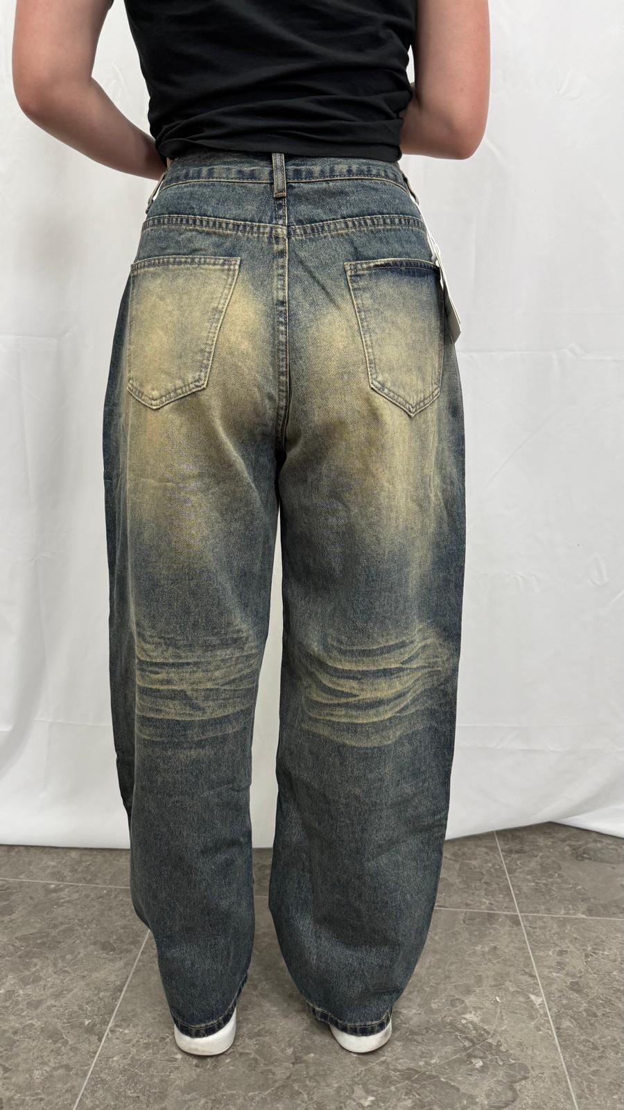 Jeans balloon sabbiato