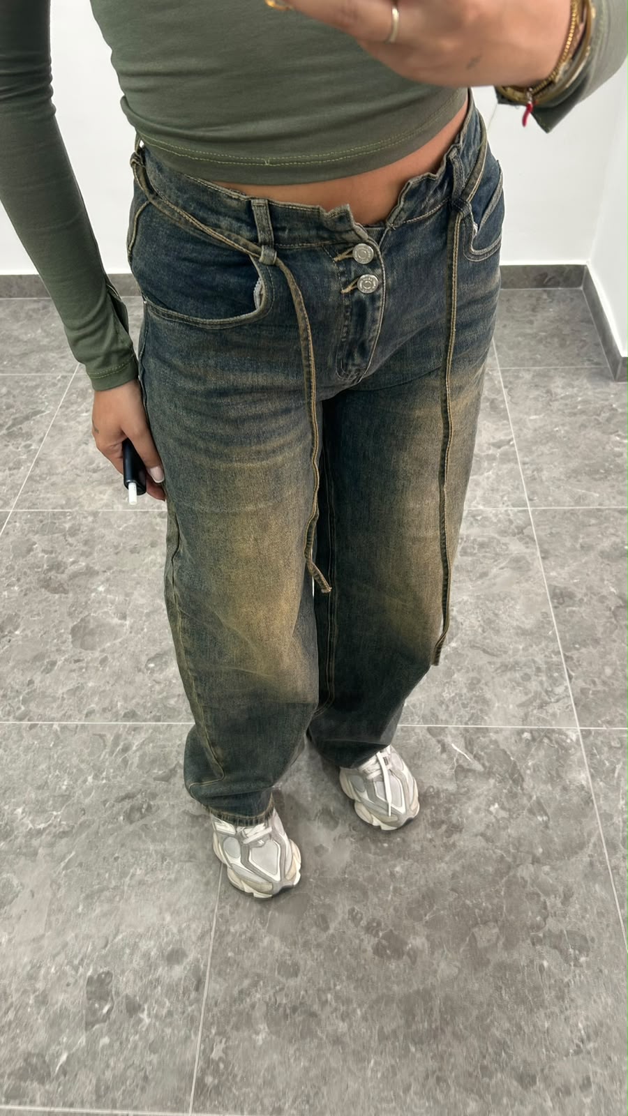 Jeans balloon sabbia