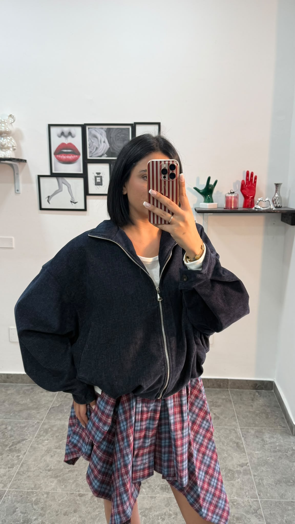 Bomber velluto puntinato